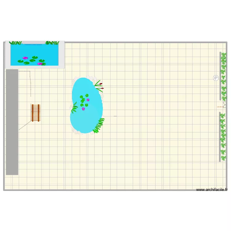 serre tropical. Plan de 1  et 2124 m²