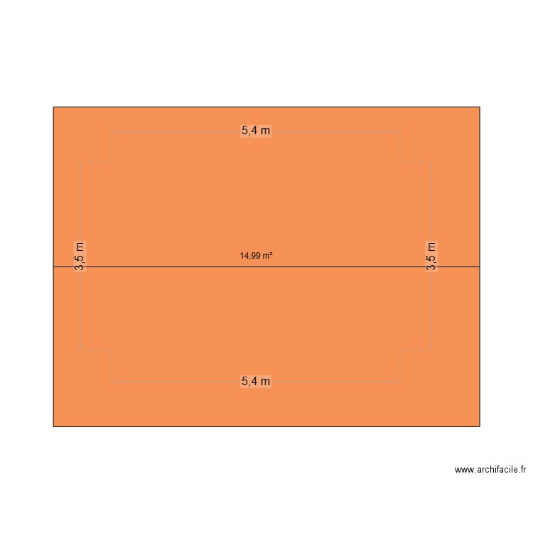 GARAGE. Plan de 1 pièce et 15 m2