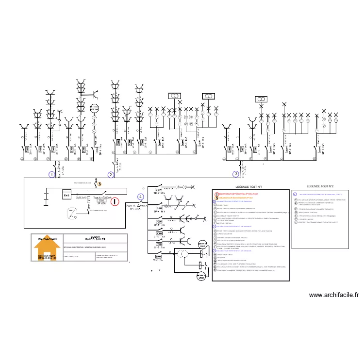 UNNIFILAIRE RALF D. SALLER. Plan de 