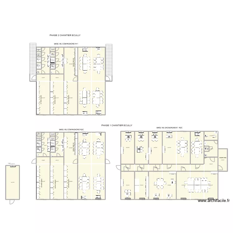 EIFFAGE CHANTIER ECULLY. Plan de 65  et 506 m²