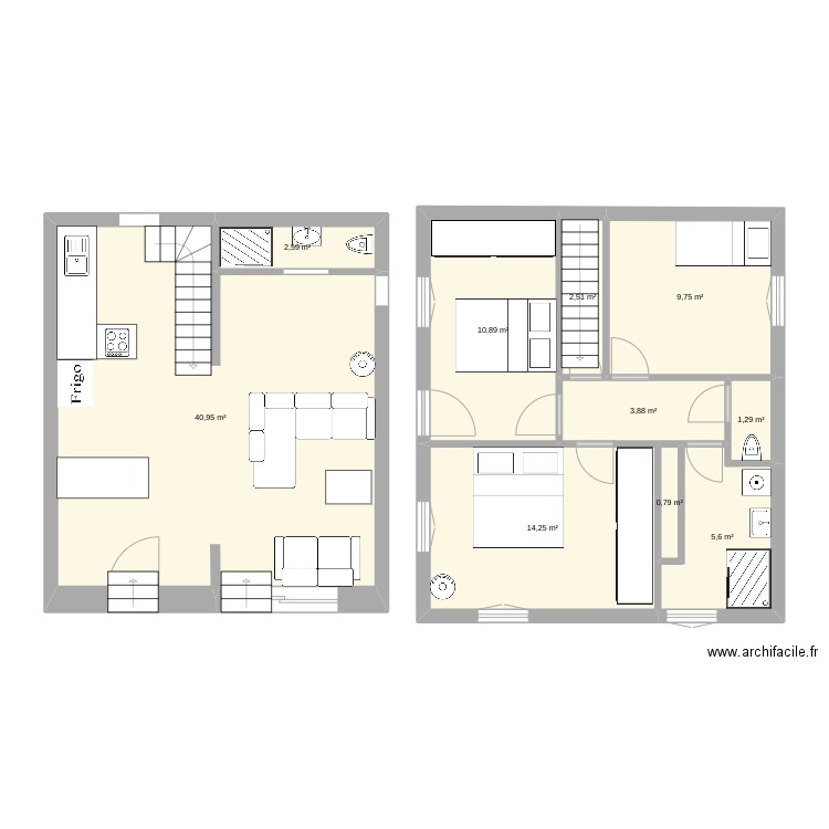 garage norecup. Plan de 10 pièces et 93 m2