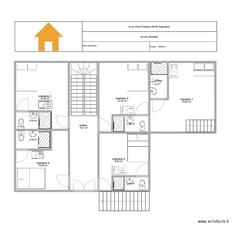 ARGENTEUIL RDC . Plan de 0 pièce et 0 m2