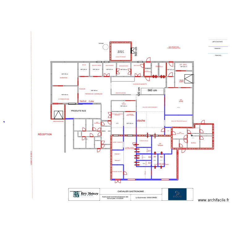  ERNÉE CHEVALIER PROJET V3. Plan de 29 pièces et 502 m2