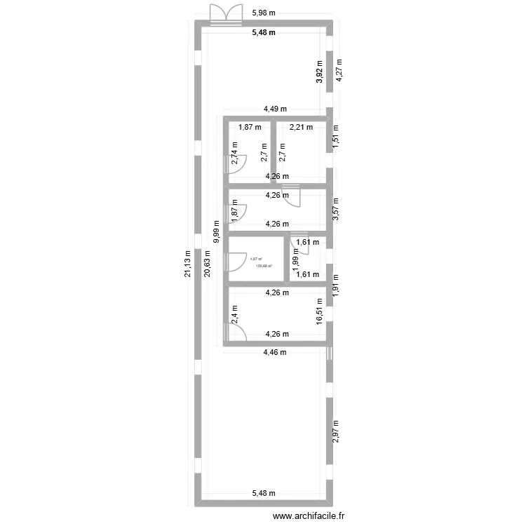 Aménagement TEST SAVS. Plan de 2 Pièces et 106 m² Aménagement TEST SAVS. Plan de 2 Pièces et 106 m²