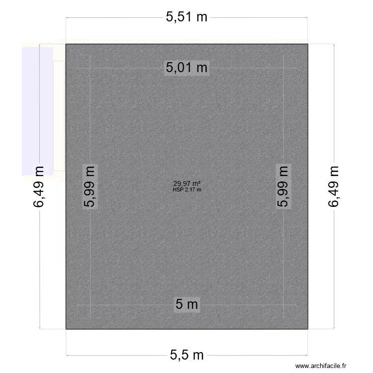garage extension. Plan de 
