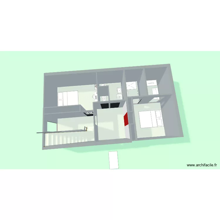 MAISON CAMPHIN 2. Plan de 8  et 52 m²