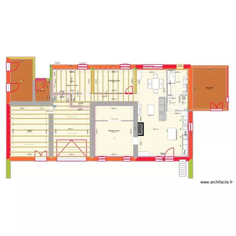 Rancy amenagement. Plan de 19 Pièces et 387 m² Rancy amenagement. Plan de 19 Pièces et 387 m²