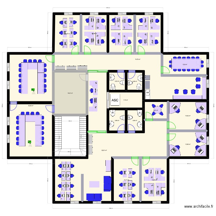 Plan - Le Hub d'Abidjan - Option 1. Plan de 0 pièce et 0 m2
