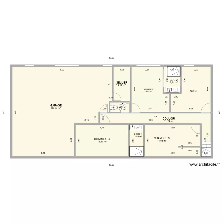 Le bourg bas cotation seulement. Plan de 