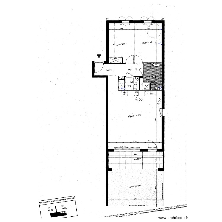 C19 modifications. Plan de 0 pièce et 0 m2