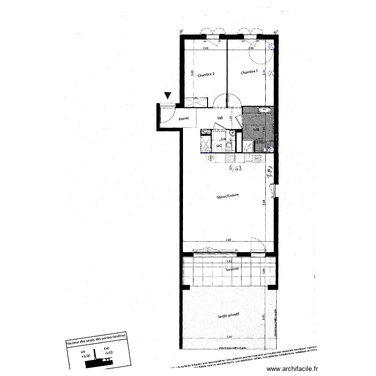 C19 modifications. Plan de 