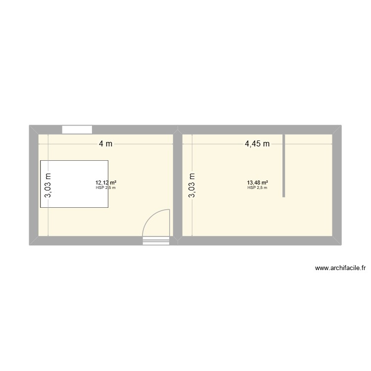 exemple. Plan de 0 pièce et 0 m2