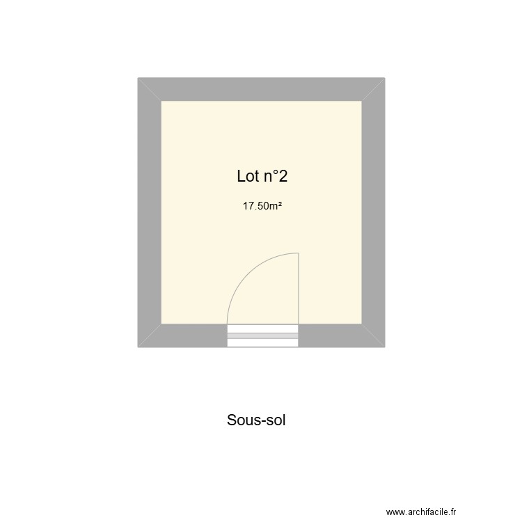 Sous sol scionzier . Plan de 1 pièce et 6 m2