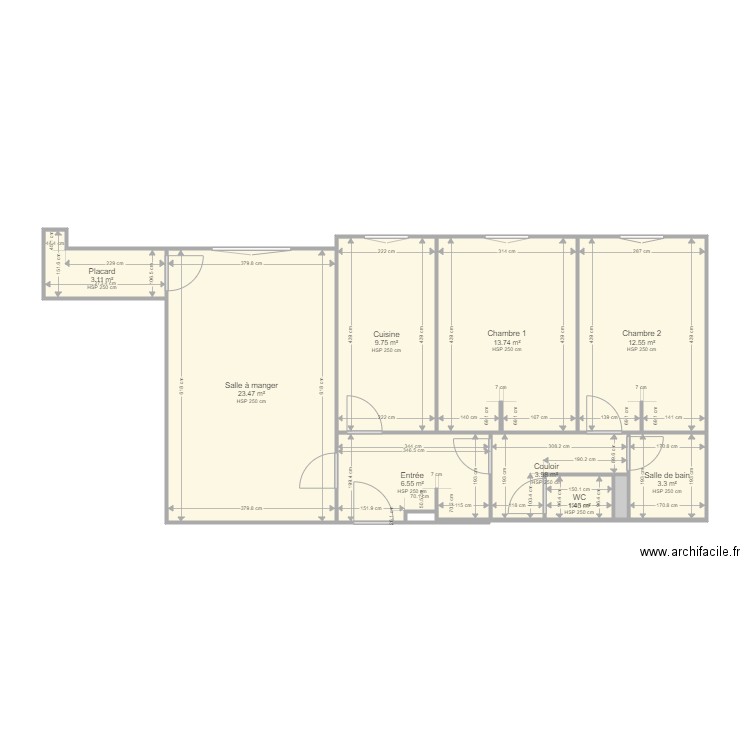 foncia ev B35. Plan de 10 pièces et 78 m2
