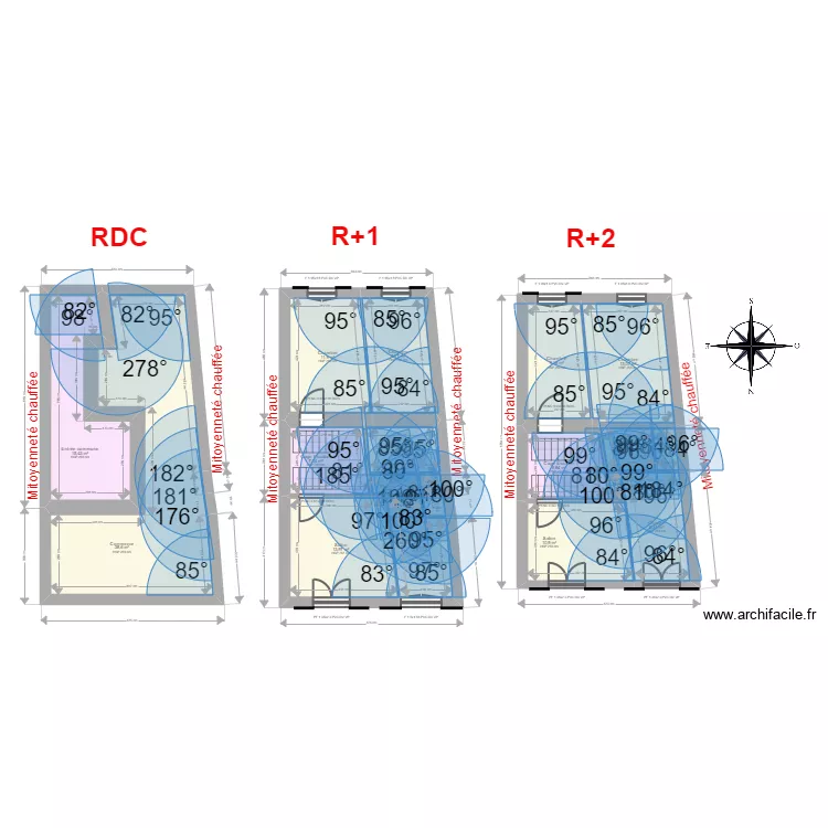 TOURNEUR / BILLAUDEAU. Plan de 