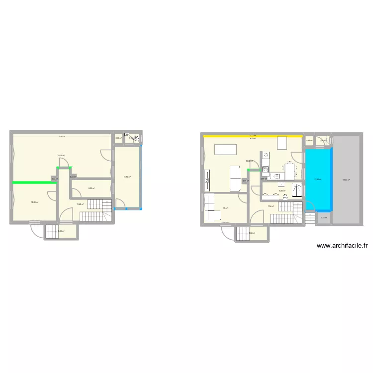 NIEDER v22. Plan de 23  et 178 m²