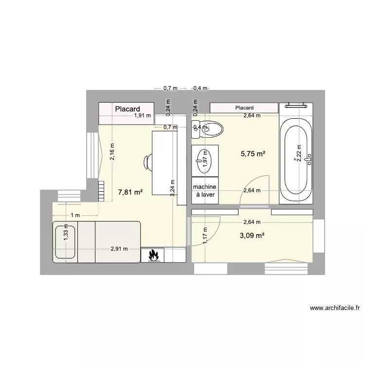FUTURE. Plan de 3 Pièces et 17 m² FUTURE. Plan de 3 Pièces et 17 m²