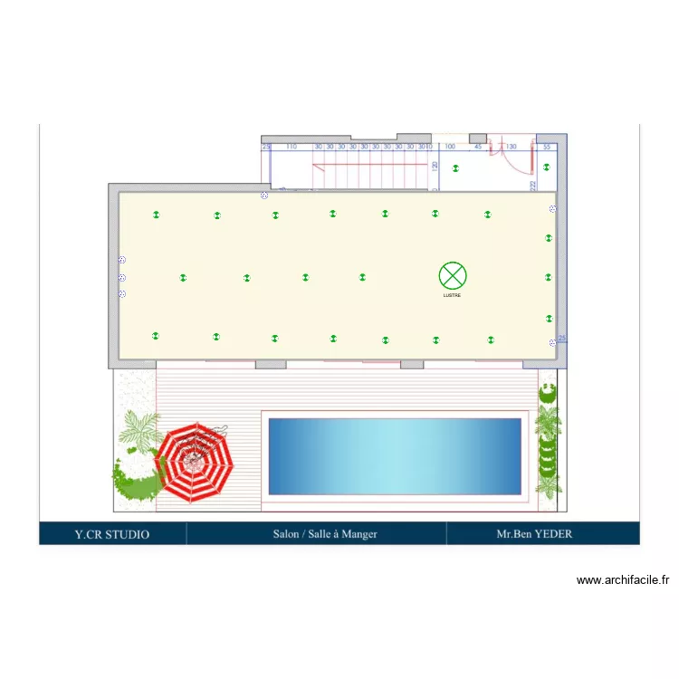 ELEC. Plan de 1  et 55 m²