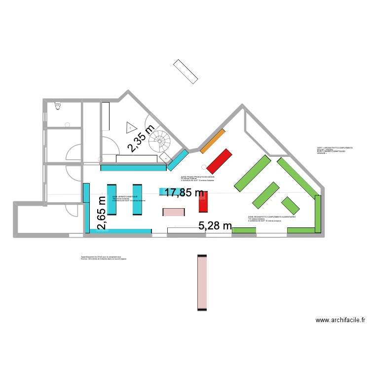 Plan pharmacie nouvelle 5. Plan de 8 pièces et 125 m2