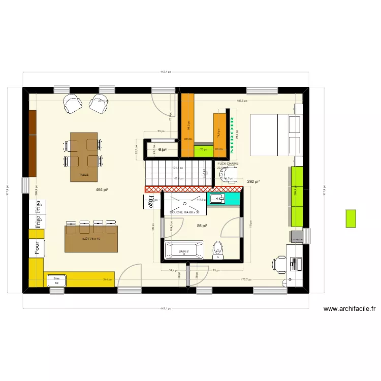 TOON - OPTION C.3. Plan de 4  et 79 m²