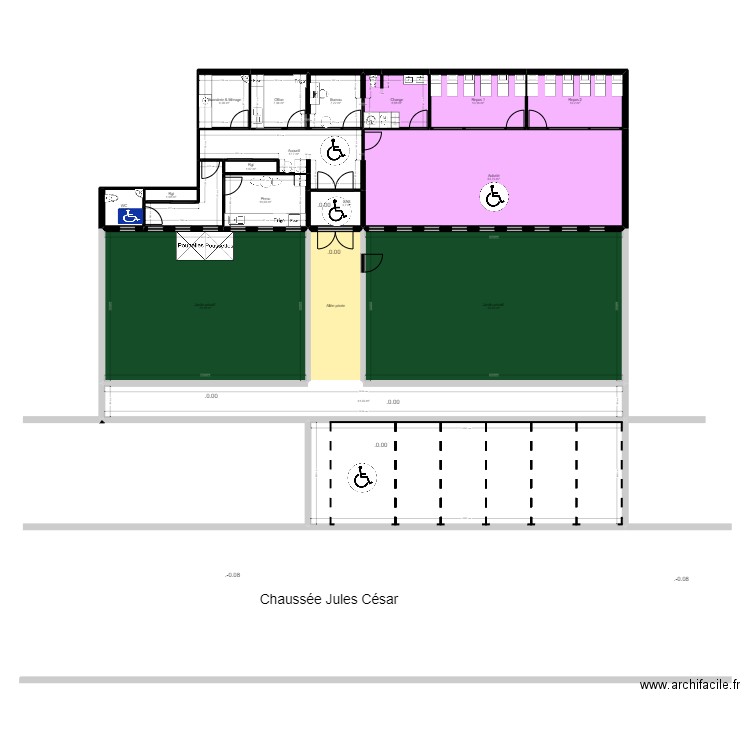 95B200JC projet. Plan de 19 pièces et 492 m2