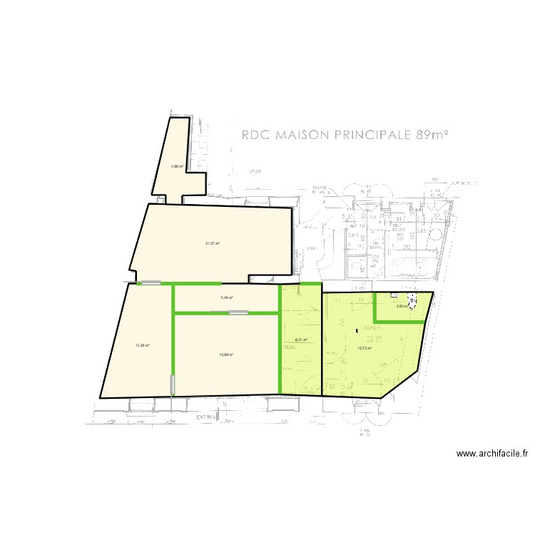 LCSP COMMERCE. Plan de 8 pièces et 87 m2