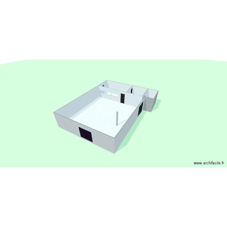 Goma 1-Terminus. Plan de 4 pièces et 133 m2