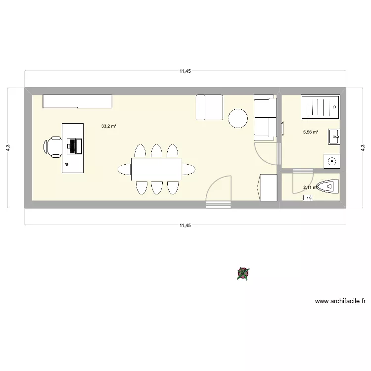 bureau. Plan de 3 et 41 m² bureau. Plan de 3 et 41 m²