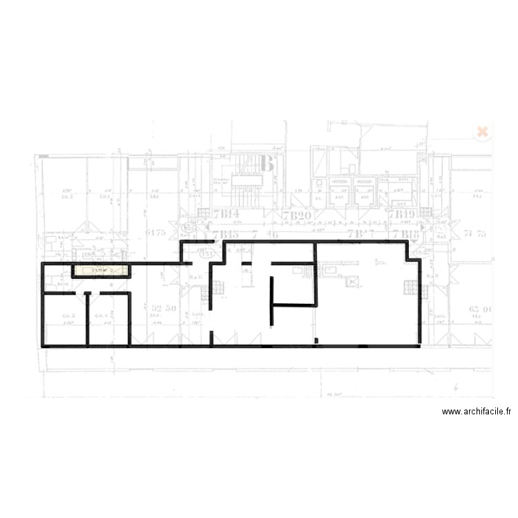 Doremy. Plan de 1 pièce et 1 m2