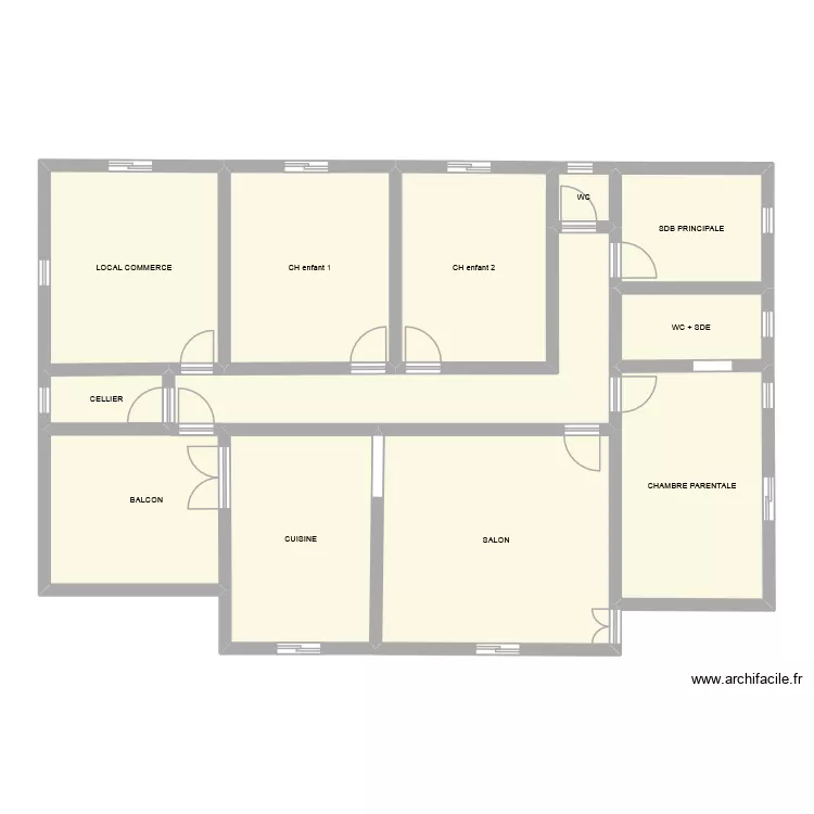 MAISON R+1 BAMBO 1. Plan de 11  et 145 m²