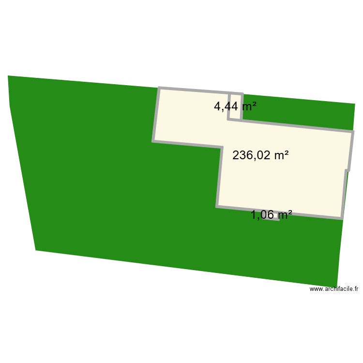 Cadastre Connaux. Plan de 3 pièces et 242 m2