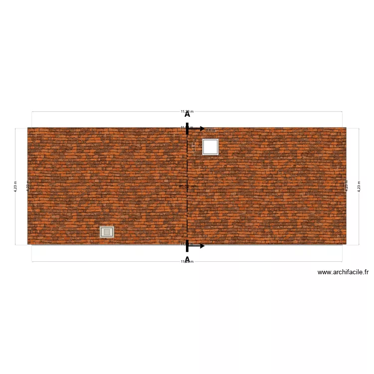 Toiture Gabriel. Plan de 1 et 40 m² Toiture Gabriel. Plan de 1 et 40 m²