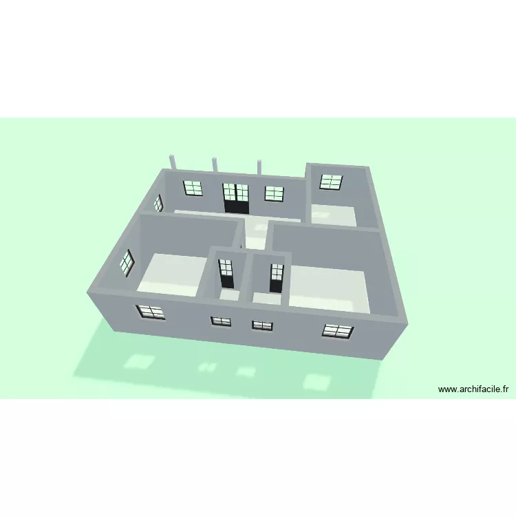 ABCD. Plan de 6  et 74 m²