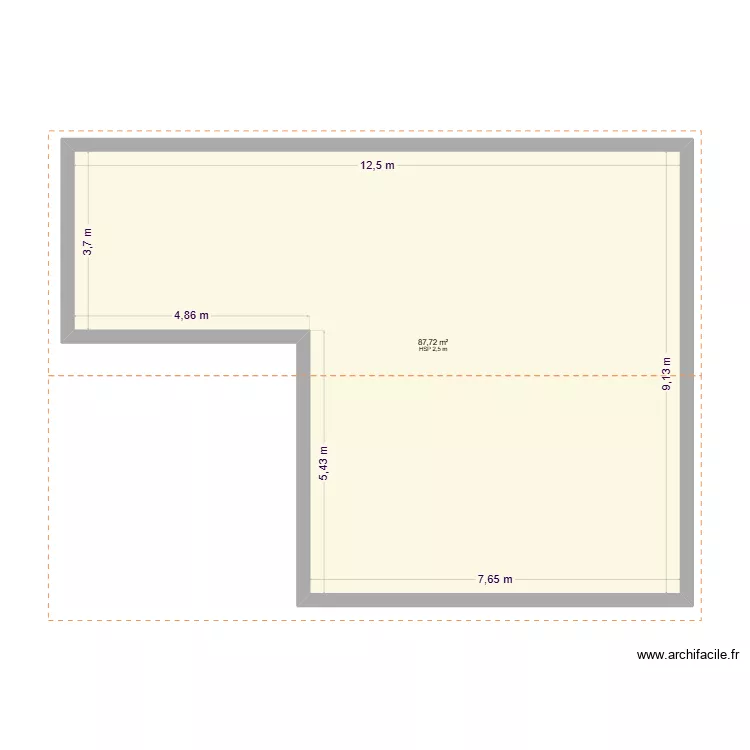 Garage. Plan de 2  et 175 m²