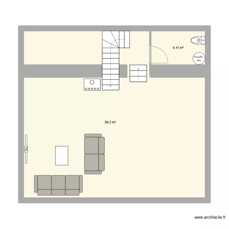 CHATONNAY. Plan de 2 Pièces et 63 m² CHATONNAY. Plan de 2 Pièces et 63 m²