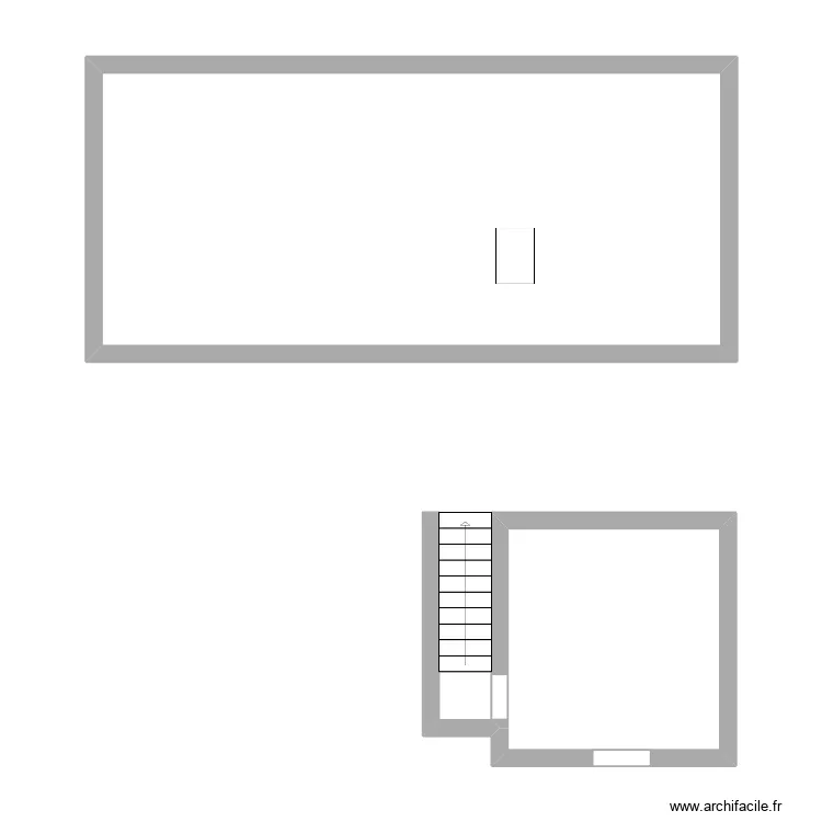 Ben Oteppe grenier. Plan de 2  et 52 m²
