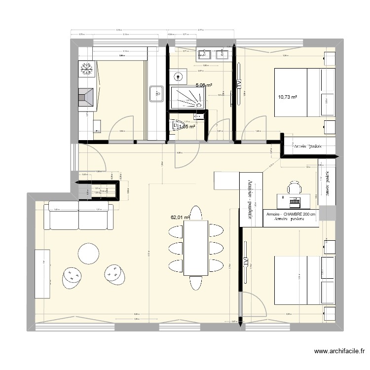 GAUTIER papa 10 armoire. Plan de 0 pièce et 0 m2