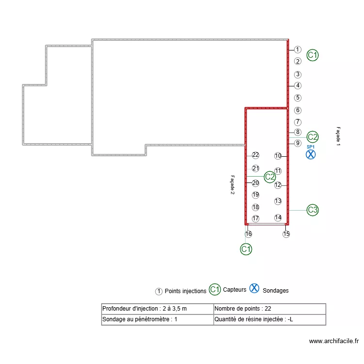 LERNOUT. Plan de 3  et 56 m²