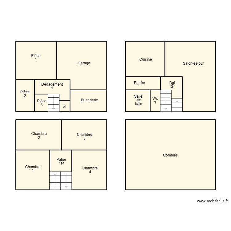 QUIMPER BENAZZA. Plan de 17 pièces et 103 m2