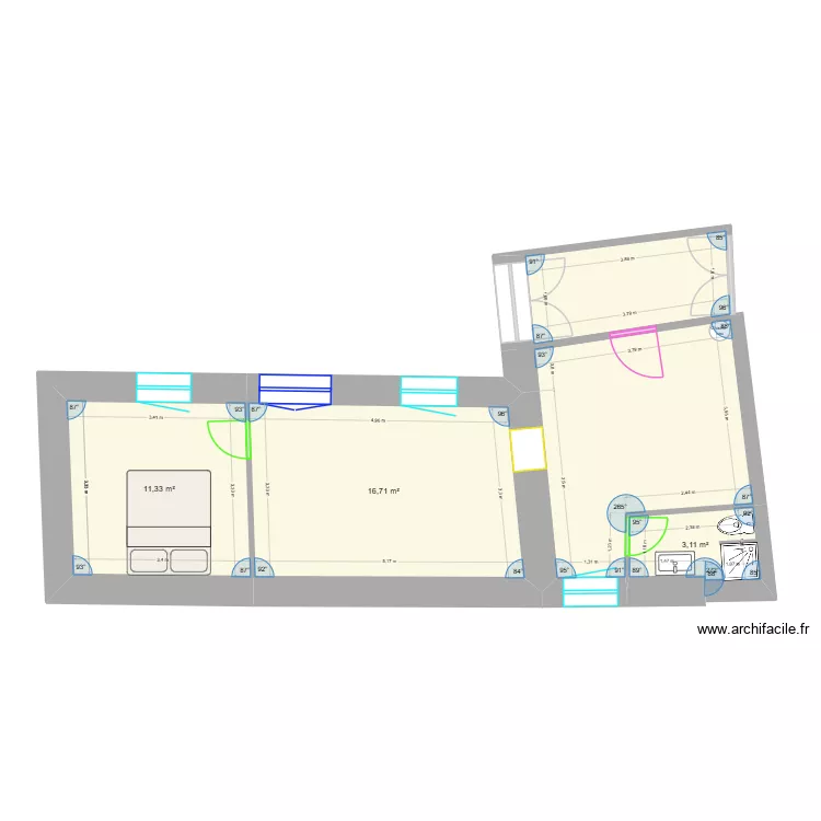 GR 2. Plan de 5 et 52 m² GR 2. Plan de 5 et 52 m²