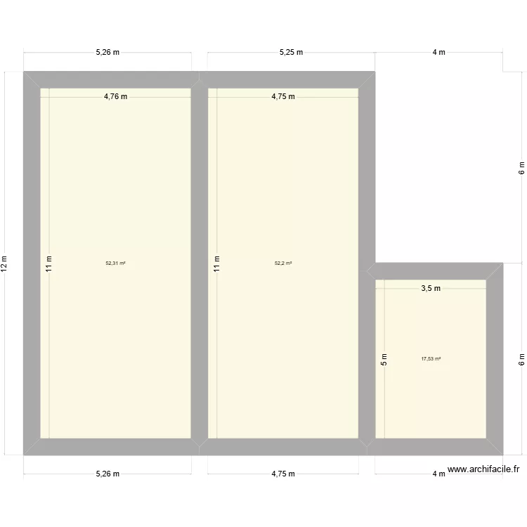 lesmothes 2. Plan de 3 Pièces et 122 m²