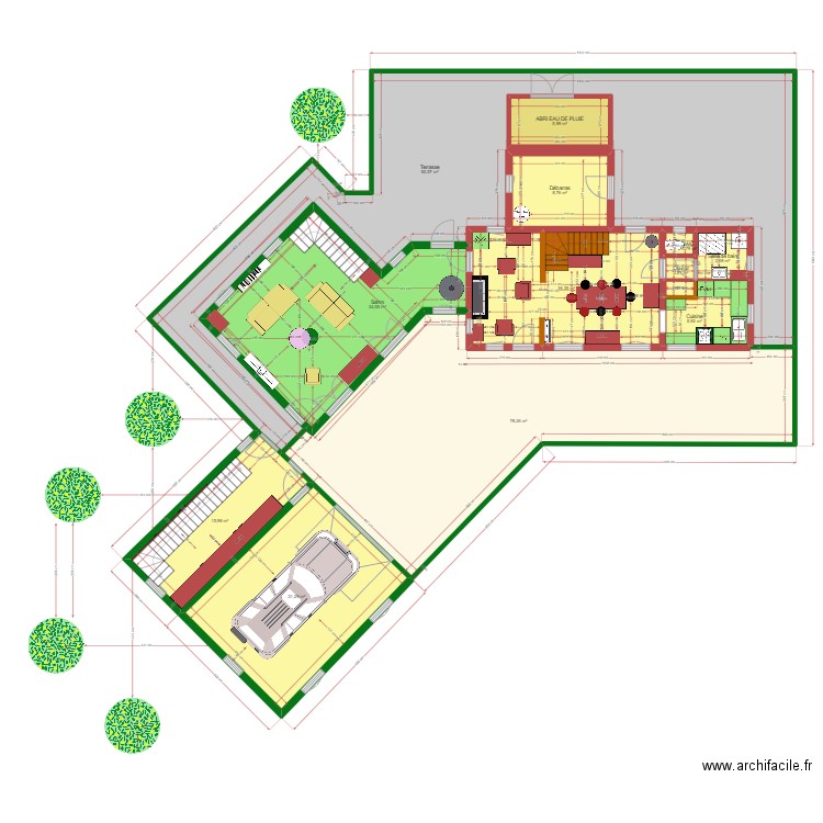 PLAN  ideal. Plan de 13 pièces et 312 m2