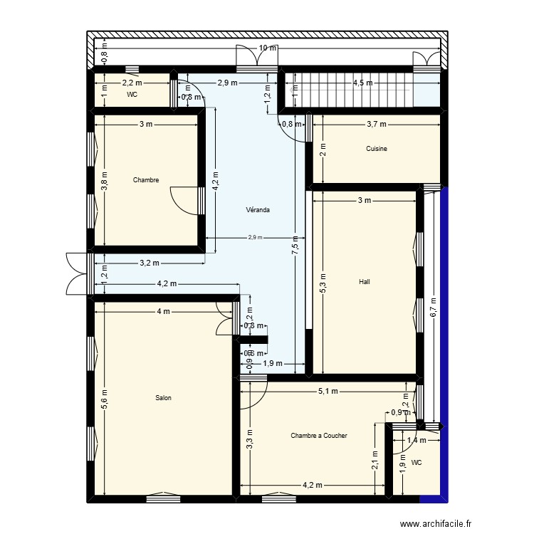 plan de terrain 12.3mx10.3m Clien 41 82 99 99. Plan de 11 pièces et 119 m2