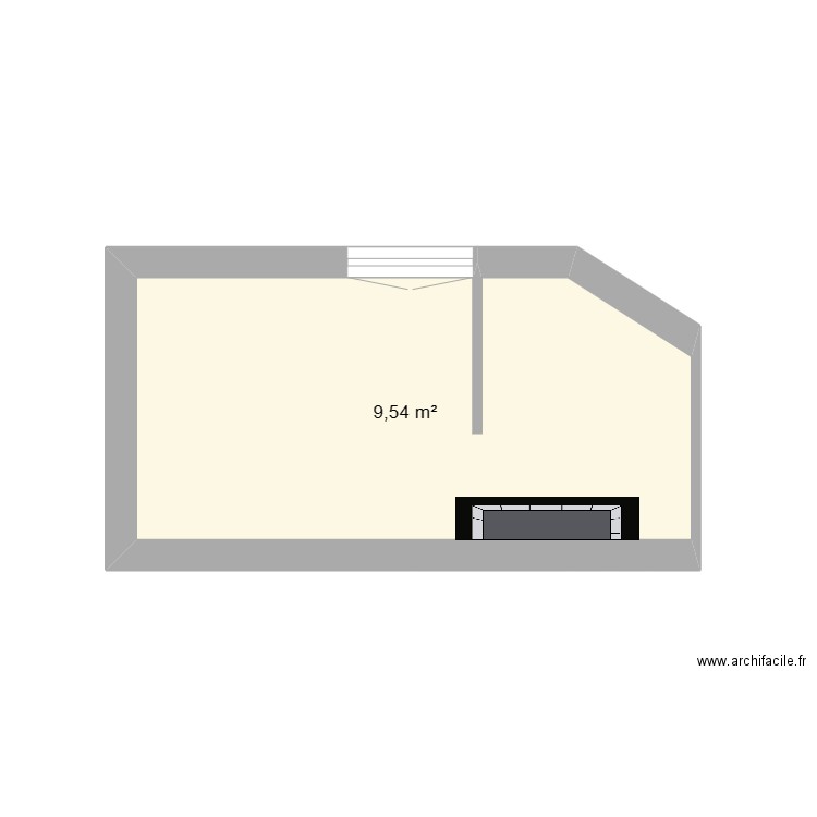 SDB GUILLAUME. Plan de 1 pièce et 10 m2