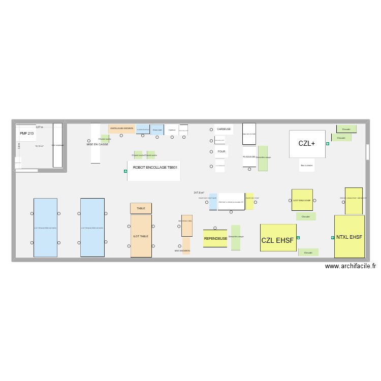 ZI Allan V3. Plan de 2 pièces et 260 m2