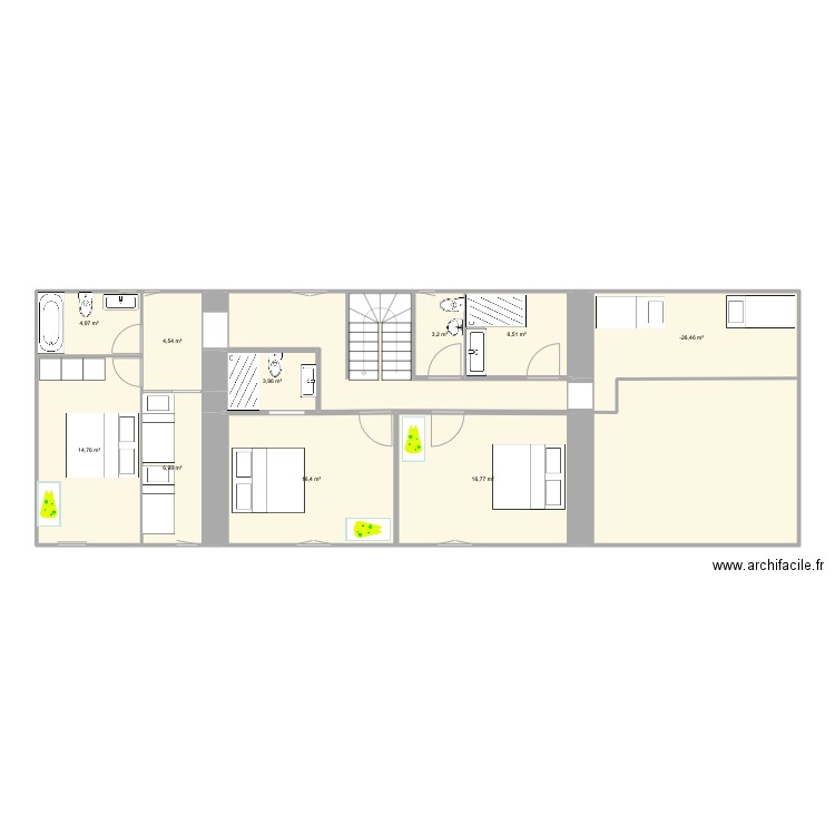 minihic 1er etage. Plan de 0 pièce et 0 m2