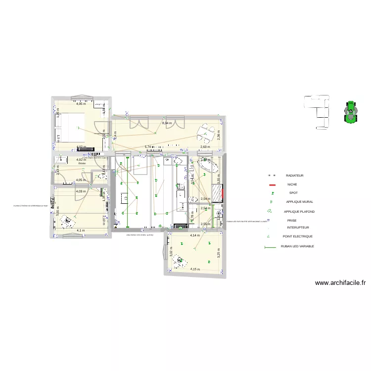 Plan &Eacute;lectrique Presbyt&egrave;re 17JAN2026REV1. Plan de 7  et 85 m²