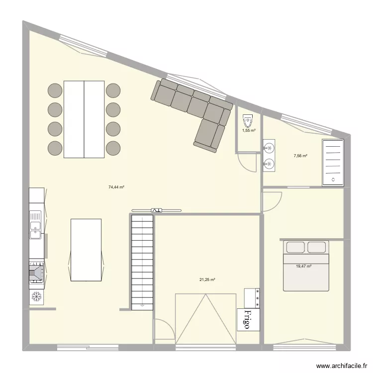 MAISON. Plan de 5 et 124 m² MAISON. Plan de 5 et 124 m²