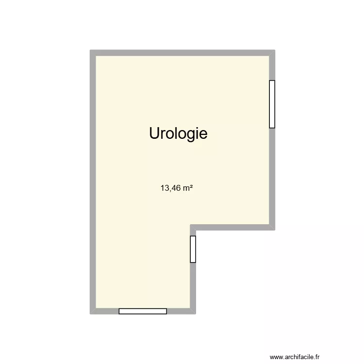 Urologie CHU Helora Jolimont. Plan de 1 pièce et 13 m² Urologie CHU Helora Jolimont. Plan de 1 pièce et 13 m²