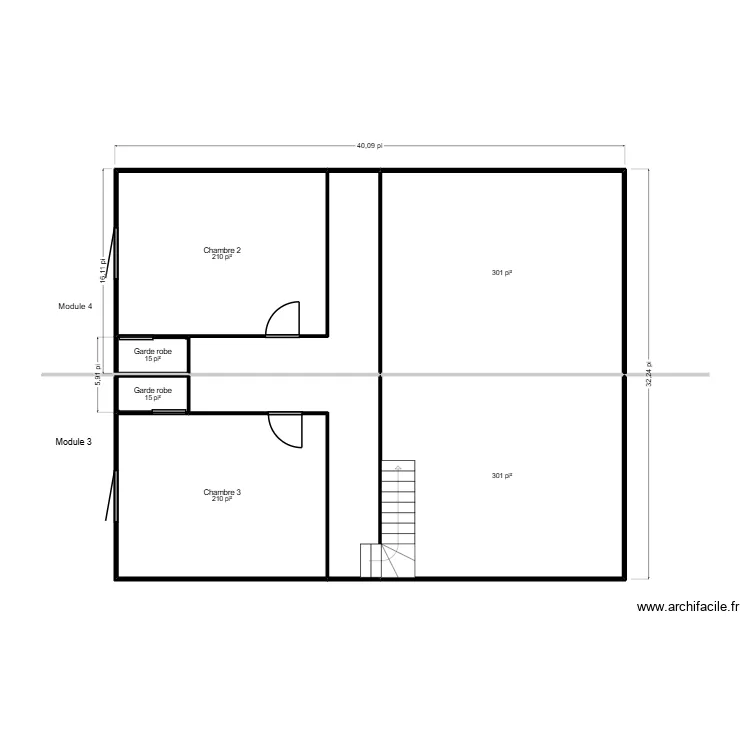 Nadia Jomphre 1er. Plan de 6 pièces et 98 m²